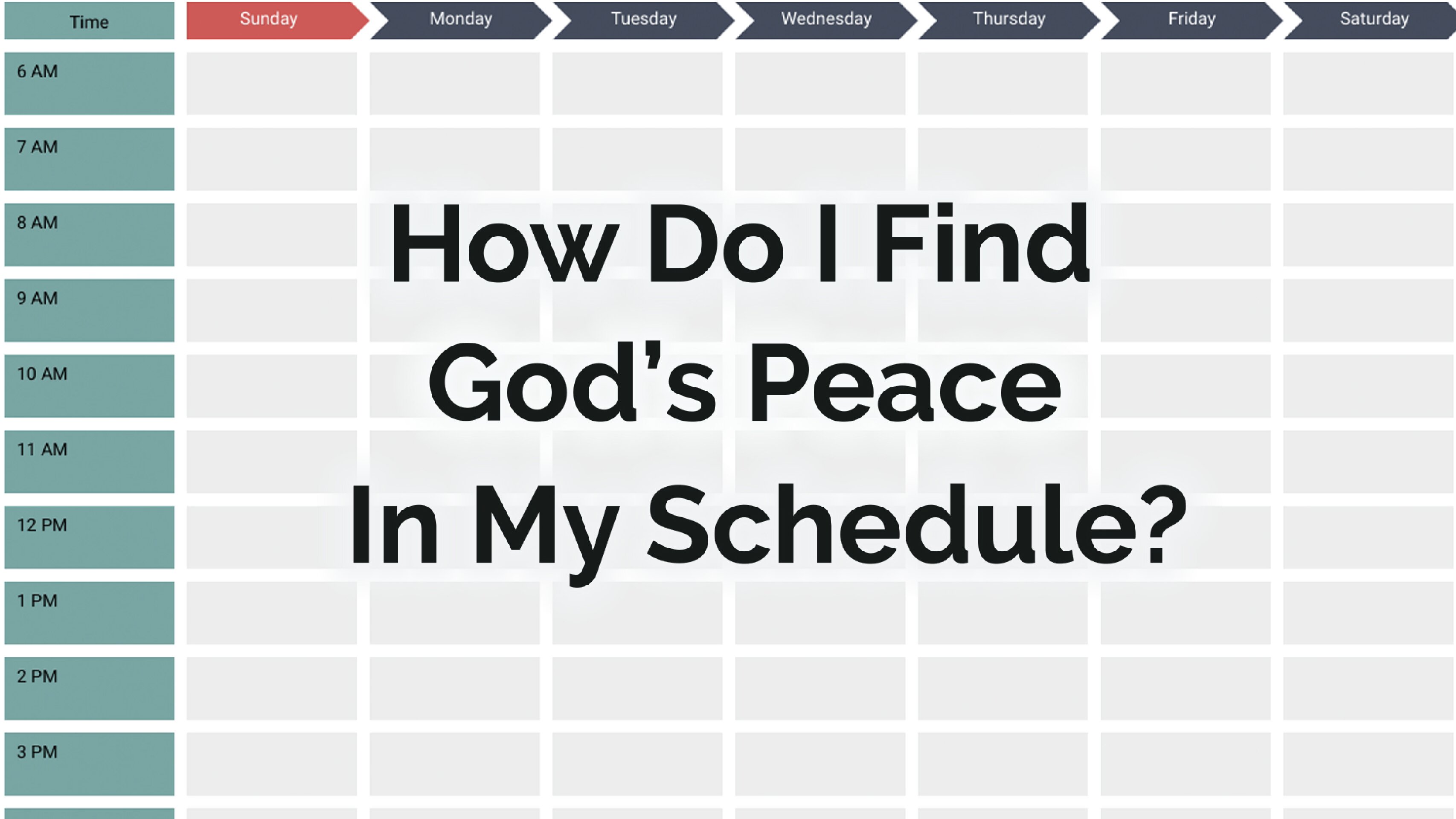 How Do I Find God’s Peace in My Schedule?